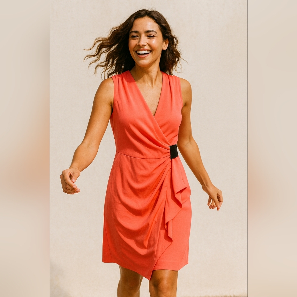 G By Guiliana Coral Sleeveless Dress Size XS